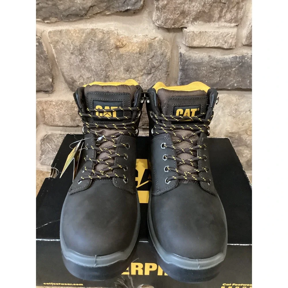 Caterpillar Striver ST Mens Size 9.5 Steel Toe Work Boots Brown Leather New